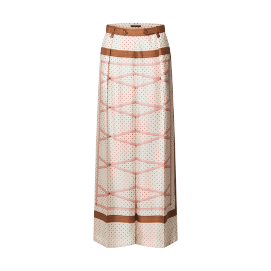 Women's Trunk Print Wide-Leg Pants