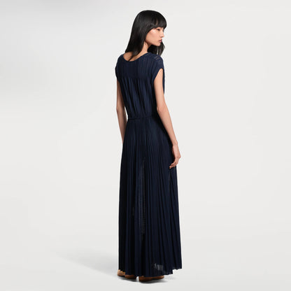 Women's Twist Belt Pleated Dress