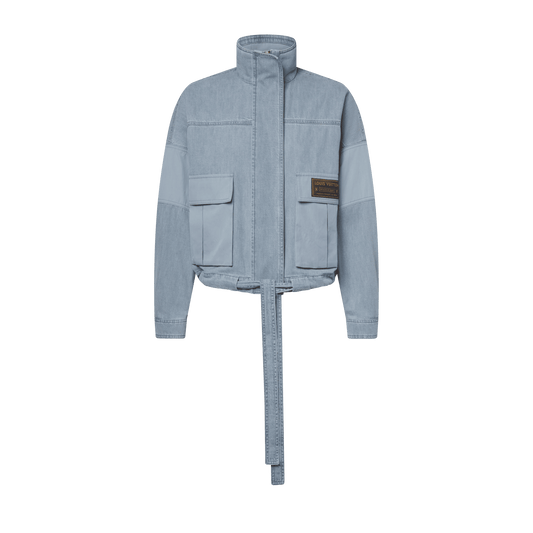 Women's Utility Pocket Washed Denim Jacket