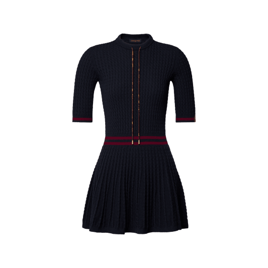 Women's Varsity Stripe Cable Knit Dress