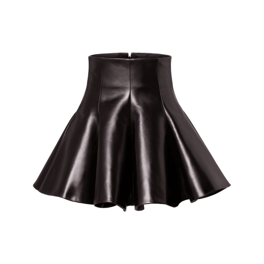 Women's Vintage-Effect Leather Skirt