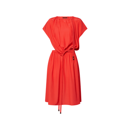 Women's Washed Silk Drawstring Dress