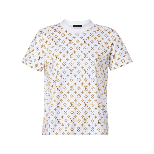 Women's Woven Monogram Print Cotton Jersey T-Shirt