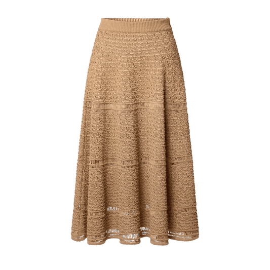 Women's Woven-Effect Knit Maxi Skirt