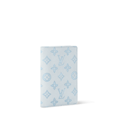 Passport Cover Monogram Origine Bleu Courrier M27614