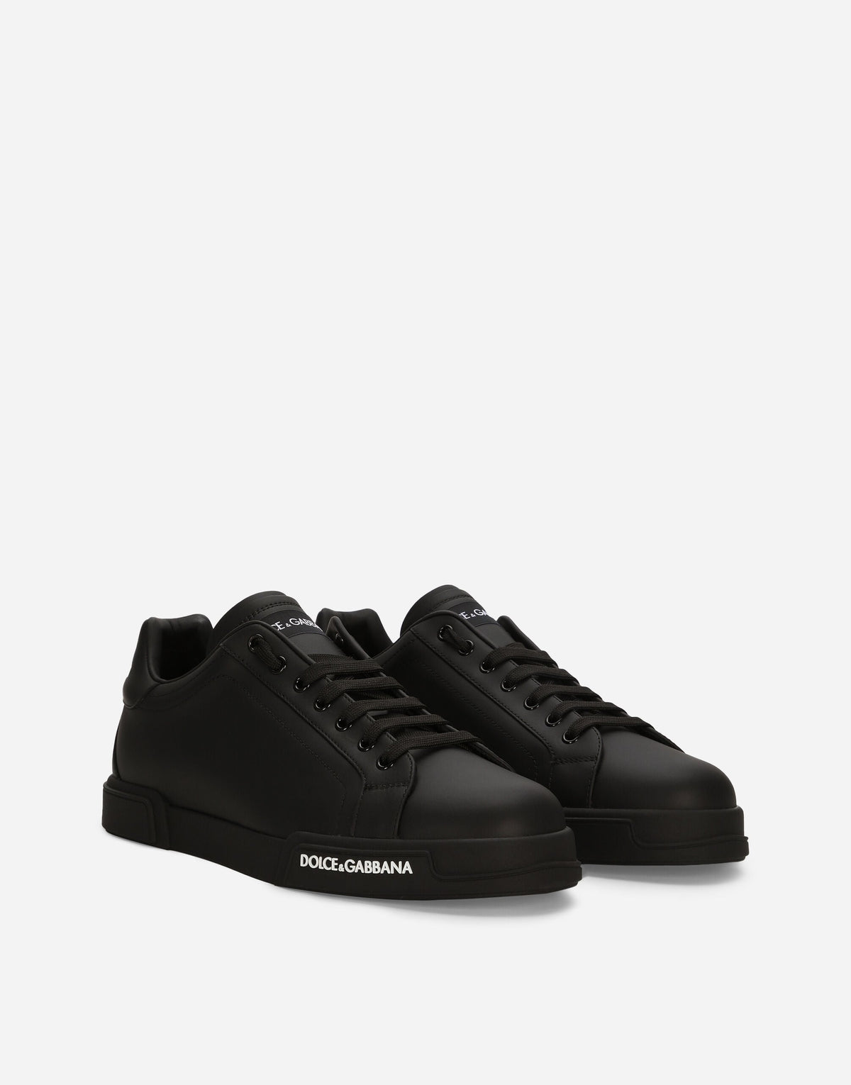 Portofino Calfskin Nappa Sneakers Men's Black