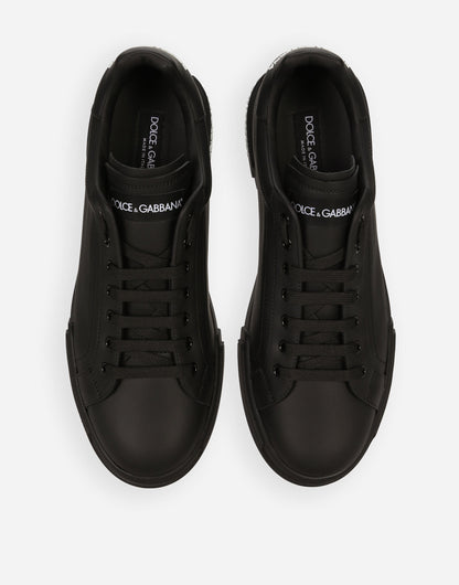 Portofino Calfskin Nappa Sneakers Men's Black