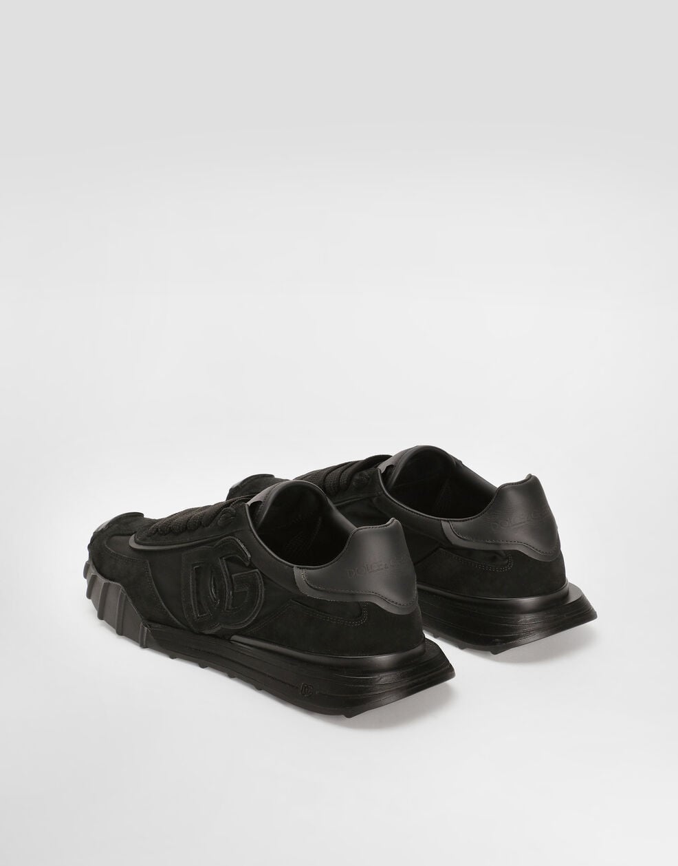 DG Athletic Sneakers in Fabric and Calfskin Black