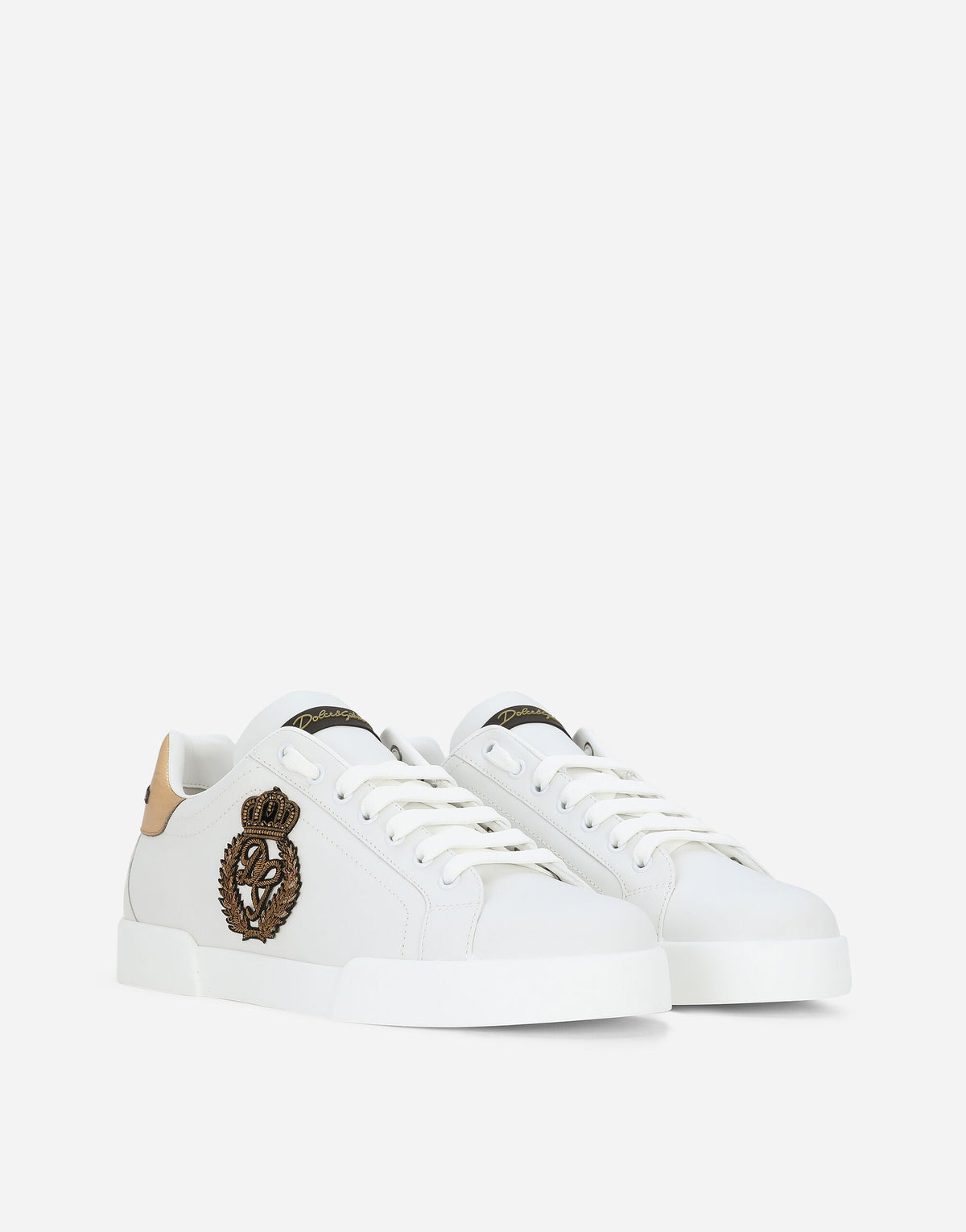 Portofino Calfskin Nappa Sneakers With Crown Patch Multicolor Men's