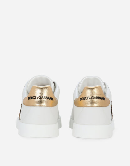 Portofino Calfskin Nappa Sneakers With Crown Patch Multicolor Men's