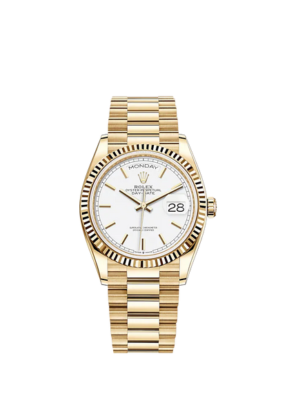 Day-Date, 36mm, 18k Yellow Gold, Ref# 128238-0081
