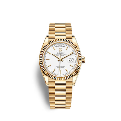 Day-Date, 36mm, 18k Yellow Gold, Ref# 128238-0081