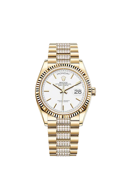 Day-Date, 36mm, 18k Yellow Gold, Ref# 128238-0082
