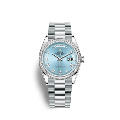 Day-Date, 36mm, Platinum and Diamonds, Ref# 128396tbr-0002
