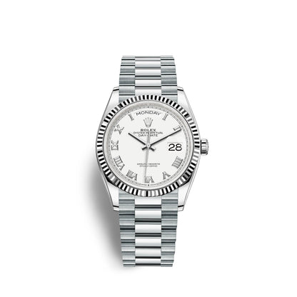 Day-Date, 36mm, Platinum, Ref# 128236-0007