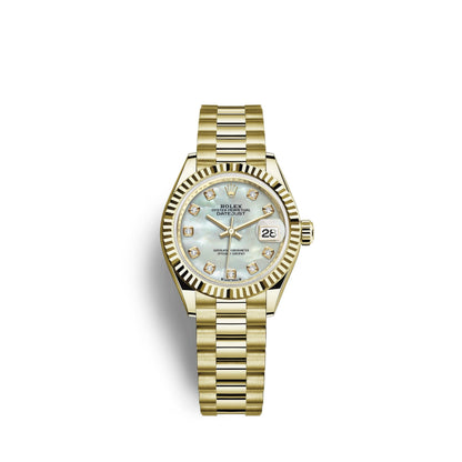 Lady-Datejust 28, 18k Yellow Gold, Ref# 279178-0025