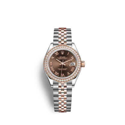 Lady-Datejust 28, Oystersteel and 18k Everose Gold, Ref# 279381RBR-0009
