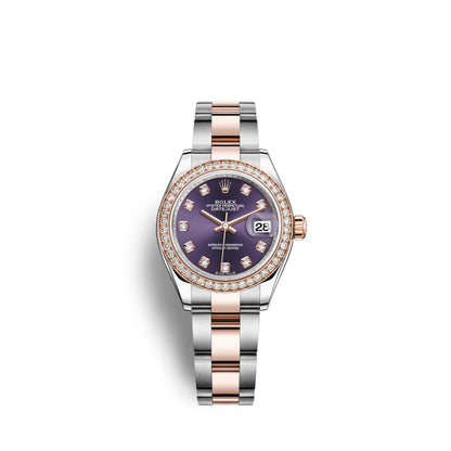 Lady-Datejust 28, Oystersteel and 18k Everose Gold, Ref# 279381RBR-0016
