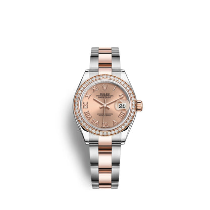 Lady-Datejust 28, Oystersteel and 18k Everose Gold, Ref# 279381RBR-0026