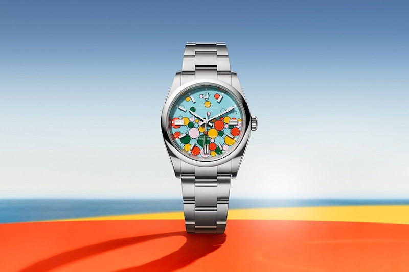 Oyster Perpetual 36, Oystersteel, 36mm, Turquoise Celebration Motif Dial, Ref# 126000-0009