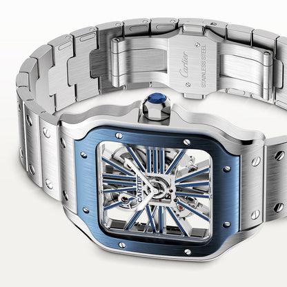 Santos de Cartier Large Skeleton/Blue Dial Men’s Watch